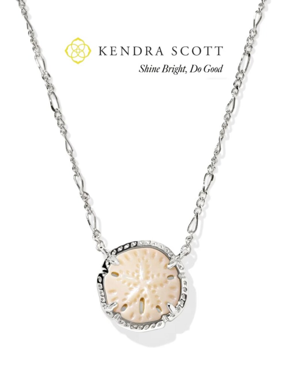 NWT Sand Dollar Silver Short Pendant Necklace